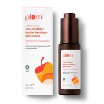 Plum 10% Vitamin C & Calendula Glow Serum 30ml Pack of 1 for Skin Barrier Repair and Radiance Boost