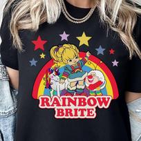 RAINBOW BRITE Tshirt T-shirt T shirt Vintage Aesthetic Tee Retro 80s Cute Shirt Unisex T-Shirt XXXL
