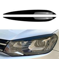 Pair Eyelid Front Headlight Cover Eyebrow Trim Sticker Head Lamp For Volkseagen For VW Touareg 2010-2018