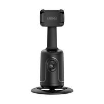 Išmanusis 360 laipsnių automatinis veido sekimas „Gimbal“ darbalaukio asmenukės stabilizatorius, robotas su reguliuojamu objektyvu rožinė