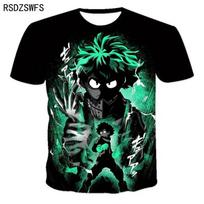 Mano Herojų Akademija Boku No Hero Akademija 3D Spausdinimo Marškinėliai Vyrams Moterims Vaikams Anime Gatvės Stiliaus Trumpomis Rankovėmis Berniukui Mergaitei Vaikams Viršutiniai Drabužiai Marškinėliai S