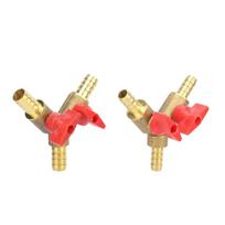 8 mm 10 mm žarnos užsegimas Y formos trijų krypčių žalvario uždarymo rutulinis vožtuvas vamzdžių jungiamosios detalės jungties adapteris kurui, dujoms, vandeniui, alyvai, orui, 1 vnt. 8mm