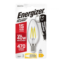 Energizer LED žvakės lemputė E14, 3.8W, 470 lm, 2700K šilta balta