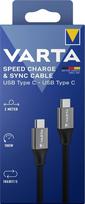 Varta USB-C įkrovimo ir duomenų kabelis 2 m, 100W
