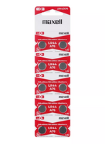 Maxell LR44 (G13/AG13) šarminės mygtukinės baterijos 10 vnt.