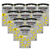 Rayovac Extra 10 klausos aparato baterijos, 80 vnt. (PR70)