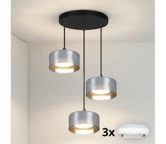 Brilagi - LED Pakabinamas šviestuvas ant laido AURA LUX 3xGX53/30W/230V juoda/dūminė