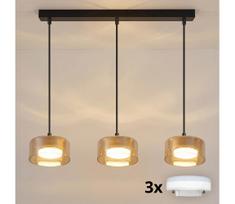 Brilagi - LED Pakabinama liustra ant laido AURA LUX 3xGX53/30W/230V juoda/auksinė