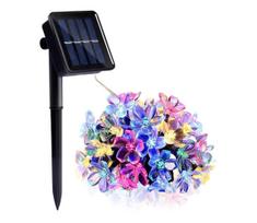 LED RGB Saulės girlianda 50xLED/0,12W/1,2V 1xAA IP44 600 mAh