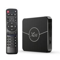 X98 Plus Android 11.0 Smart TV Box Amlogic S905W2 UHD 4K Media Player 2.4G/5G Dviejų dažnių WiFi BT AV1 US-32G juoda