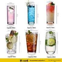 Stikliniai kokteilių ir mojito stiklinių rinkinys