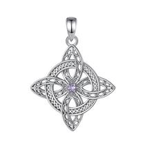 AEONSLOVE Stebuklingas Raganos Mazgas Cirkonio Pakabukas Vario Airiškas Keltų Mazgas Laimės Amuletas Karoliai Wicca Pagoniški Papuošalai Dovana Moterims