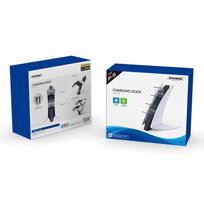 Atnaujinta PS5 valdiklio įkrovimo stotelė, Dual Sense įkrovimo stotelė belaidžiam PS5 įkrovikliui, Greita PS5 įkrovimo doko stotelė Package:21*16.8*8.7cm balta