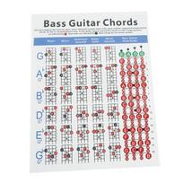 4 Strings Electric Bass Guitar Chord Chart Music Instrument Practice Accessories