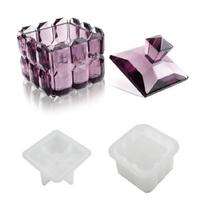 Anniversary Drill Cube Jar Storage Box Resin Mold Trinket Holder Silicone Mold 1