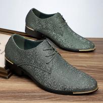 Retro Trend Nauji vyriški juodi žali dangaus mėlyni smailūs raištiniai laisvalaikio Oksfordo batai Vestuviniai namo grįžimo batai Zapatos Hombre 39