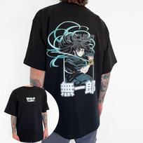 Demon Slayer Muichiro Tokito Pure Cotton T-shirt 2026 Summer New Anime Printed Loose Casual Children's Short Sleeve Top 110