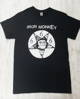Iron Monkey Sludge Metal Grupės Juodi Marškinėliai Su Rankiniu Šilkografijos Spaudu Unisex Marškinėliai S