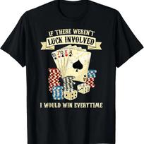 Poker Texas Hold'Em - Gambling Casino Gambler Poker T-Shirt S juoda