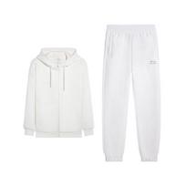 Li-Ning Minimalist Solid Color Jacket Comfortable Sweatpants Casual Sports Suit Women suit AWDVH98-1+AKLVD12-2 S