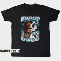 Snoop Dogg Rap Hip Hop Unisex Juodi Marškinėliai S-5XL Unisex Marškinėliai S