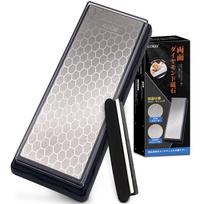 GOKEI Diamond Whetstone with Knife Sharpening and for Medium Rough and Surface with Whetstone Stand Double-Sided Clip, #400 #1000, Finishing,