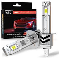 Naujausi 2 vnt. H1 Turbo LED priekinių žibintų lemputės Canbus Mini belaidės lempos su ventiliatoriumi 25000LM CSP lustai itin ryškios automobilių rūko žibintams, priekiniams žibintams 6500K baltos H1