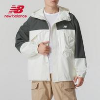 New Balance Men's Loose Fit Hooded Windbreaker Jacket M juoda balta spalva