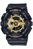 Casio Laikrodis Juodas x Auksinis Baby-G Moteriškas BA-110X-1AJF,