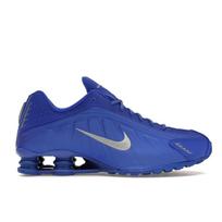 Nike Shox R4 Mėlyni Moteriški Grupės Moteriški Sportbačiai Lenktyninės Mėlynos Metalo Sidabro Fanto HJ7303-445 35.5
