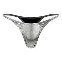 Moterims Metalinis G-Stringas T-formos maudymosi kostiumas Aukštas juosmuo Reguliuojamos petnešėlės T formos nugara Mikro kelnaitės M mėlyna
