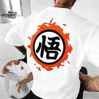 Dragon Ball Goku Unisex Pure Cotton Tshirt 2026 Summer Anime Print American Loose Casual Parentchild Short Sleeved Top 4XL