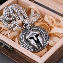 Vintažinis Norse Spartietiškas Kariūno Kaukės Karoliai Vyriški Punk Vikingų Amuletas Nerūdijančio Plieno Papuošalas Dovana Jam