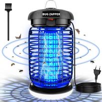 Elektrinis vabzdžių naikintuvas, uodų gaudyklė, 15 W, 4200 V, UV uodų lempa, apsauga nuo uodų, musių gaudyklė, elektrinė musių gaudyklė, vabzdžių gaudyklė, IPX4 atspari vandeniui, netoksiška, bekvapė, skirta naudoti patalpose, lauke