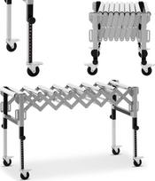 MSW Ritininis konvejerio stalas, sulankstomas 9 ritiniais iki 130 kg 145 x 59 x 96 cm