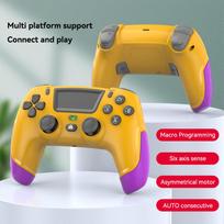 VAORLO Bluetooth belaidis žaidimų valdiklis, skirtas PS4 Slim/Pro Dual Vibration Gamepad PC vairasvirtei su šešių ašių giroskopu, skirtu Switch/PC/Android