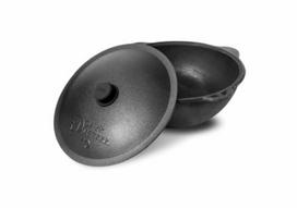 Ketaus uzbekų katilas su dangteliu (plokščias dugnas) 10L, 390mm; LE100P DAVR METALL