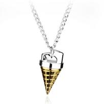 Anime Tengen Toppa Gurren Lagann Necklace Core Drill Cosplay Pendant for Women Men Jewelry Gift 50cm