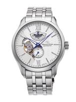 Orient Star Automatinis Daugiasluoksnis Pagamintas su Atviru Ciferblatu Sidabrinis RK-AV0B01S Vyriškas Laikrodis, Skeletas, Mechaninis, Japonija, 2 Metų Gamintojo Garantija, Širdis, balta
