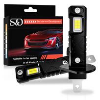 2 vnt. 15000 lm H1 LED priekinių žibintų lemputės Mini Canbus H1 LED rūko žibintai CSP Automobilio žibintas Be ventiliatoriaus DRL šviesa Automobilio rūko žibintai 12V 6500K Baltas H1
