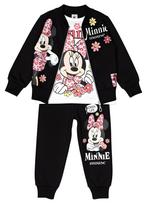 Komplektas mergaitei su džemperiu, marškinėliais ir kelnėmis „Minnie Mouse”, juodas