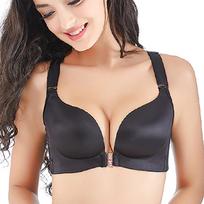 (SU)Women's Solid Bra Wire Underwear Front Closure Butterfly Backless Bra 3475B juoda