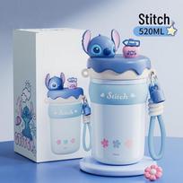 Boyiduo Stitch Vaikams 316 Nerūdijančio Plieno Termosinė Puodelis su Šiaudeliu