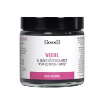 IOSSI_Veido valymo pasta su aktyvintomis anglimis, dumbliais ir žaliąja arbata 120 ml