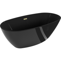 Mexen Eris laisvai stovinti vonia 170 x 80 cm, juoda, auksinis šlifuotas perteklius - 53441708070-55