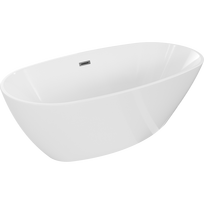 Mexen Eris laisvai stovinti vonia 180 x 95 cm, balta, gun metal perteklius - 53441809500-95