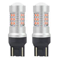 LED lemputės CANBUS 3030 24SMD T20 7443 WR21/5W Red 12V/24V