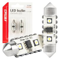 LED lemputės CANBUS 12SMD Festoon C5W 3838 36mm White 12/24V