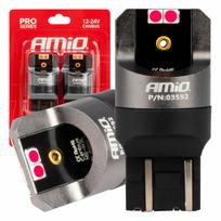 Led lemputės CANBUS PRO series 7443 W21/5W 4x3030 SMD Red 12/24V AMIO-03592