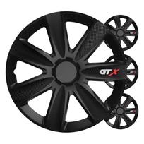 Ratų gaubtai (kalpokai) 4 vnt. GTX black carbon R16
